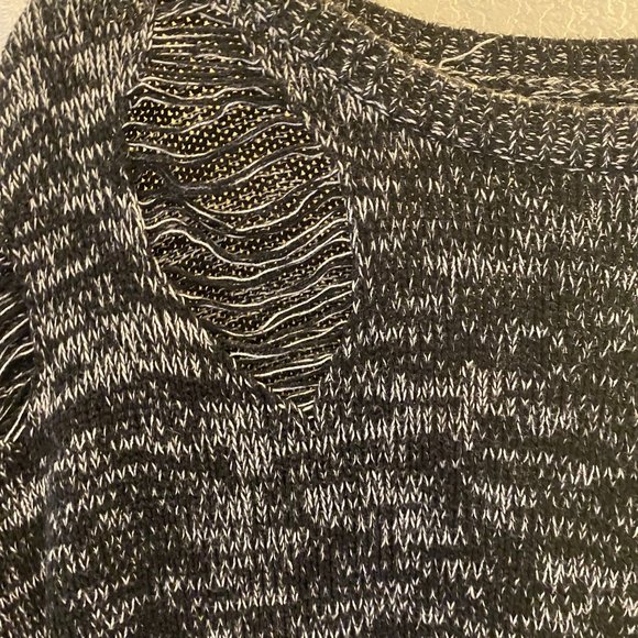 Distressed Black and White Gypsy Warrior/Pacsun Sweater - Medium Size - Picture 4 of 4